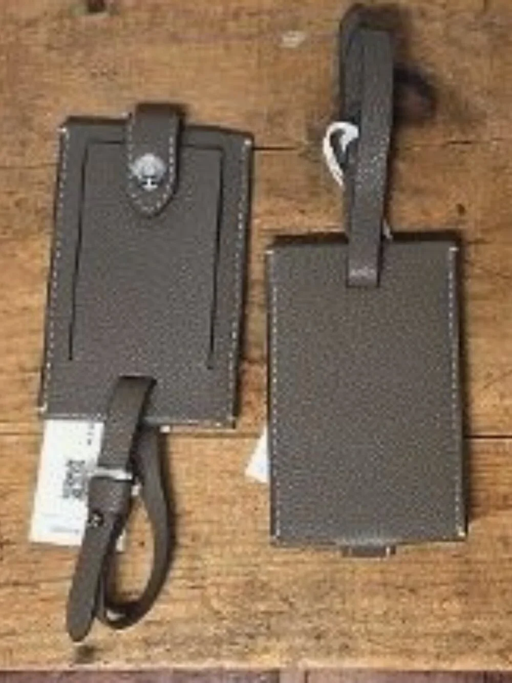 Tory Burch $100 Leather Luggage Tag Wild Mushroom NWT!